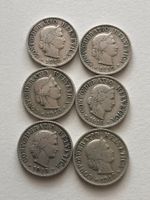 Lot mit 6 Stk. 5 Rp. 1919