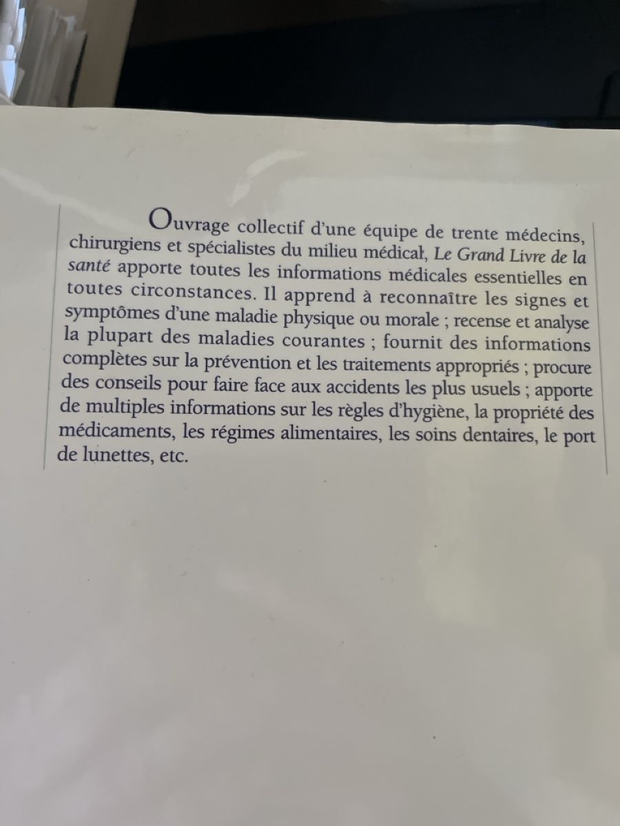 Libri: Livre sur la Santé – Nuovo (secondo la descrizione) da Alle venduto da LeCoucou 4