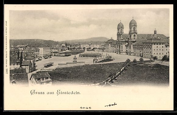 Ansichtskarten: Einsiedeln, Basilika und Klosteranlage m – Gebraucht aus Berlin von bartko-reher