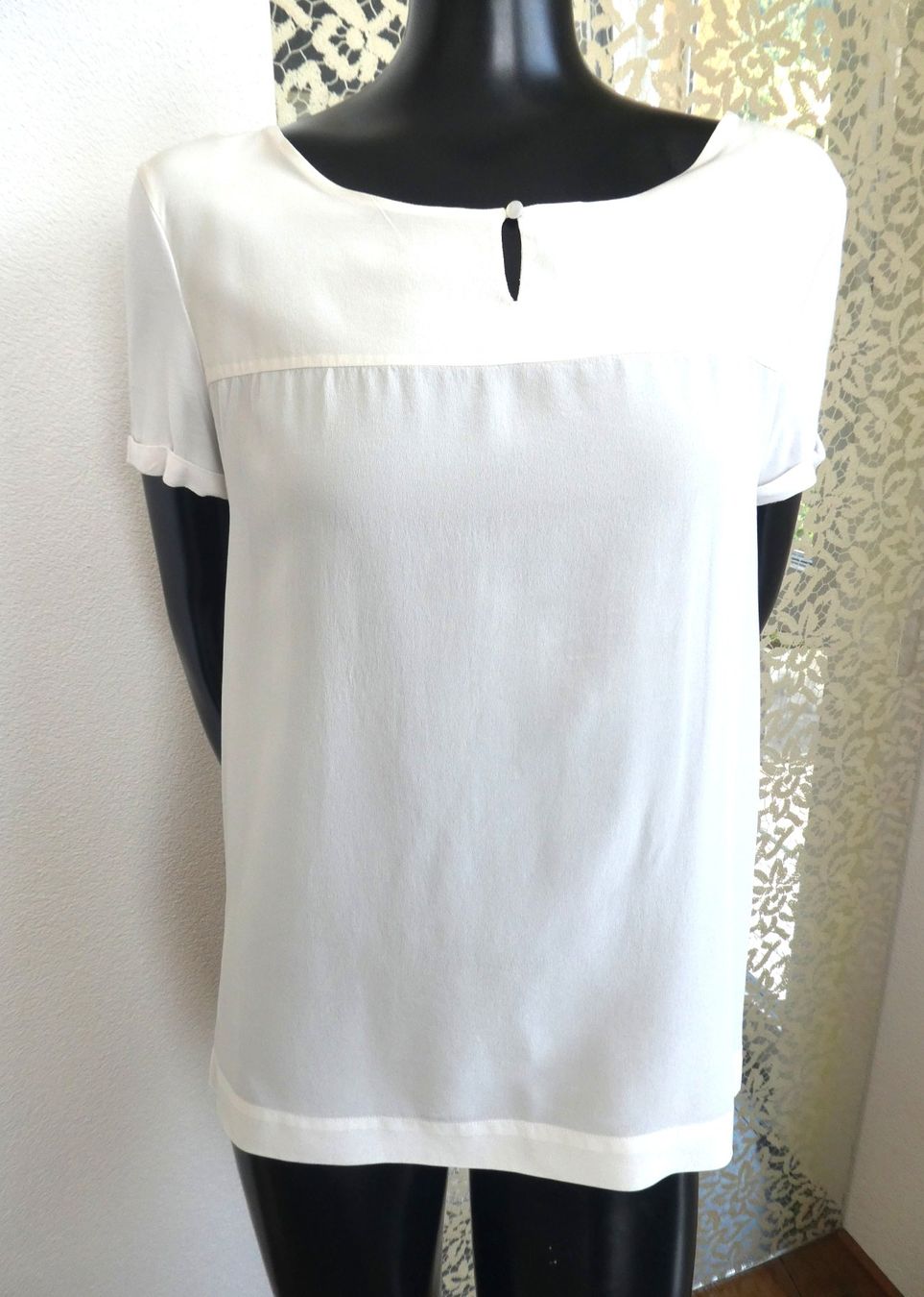 Luisa Cerano T-shirt: LUISA CERANO Shirt Bluse Front Seide, Gr. L – Usato da Berneck venduto da chouchou1415