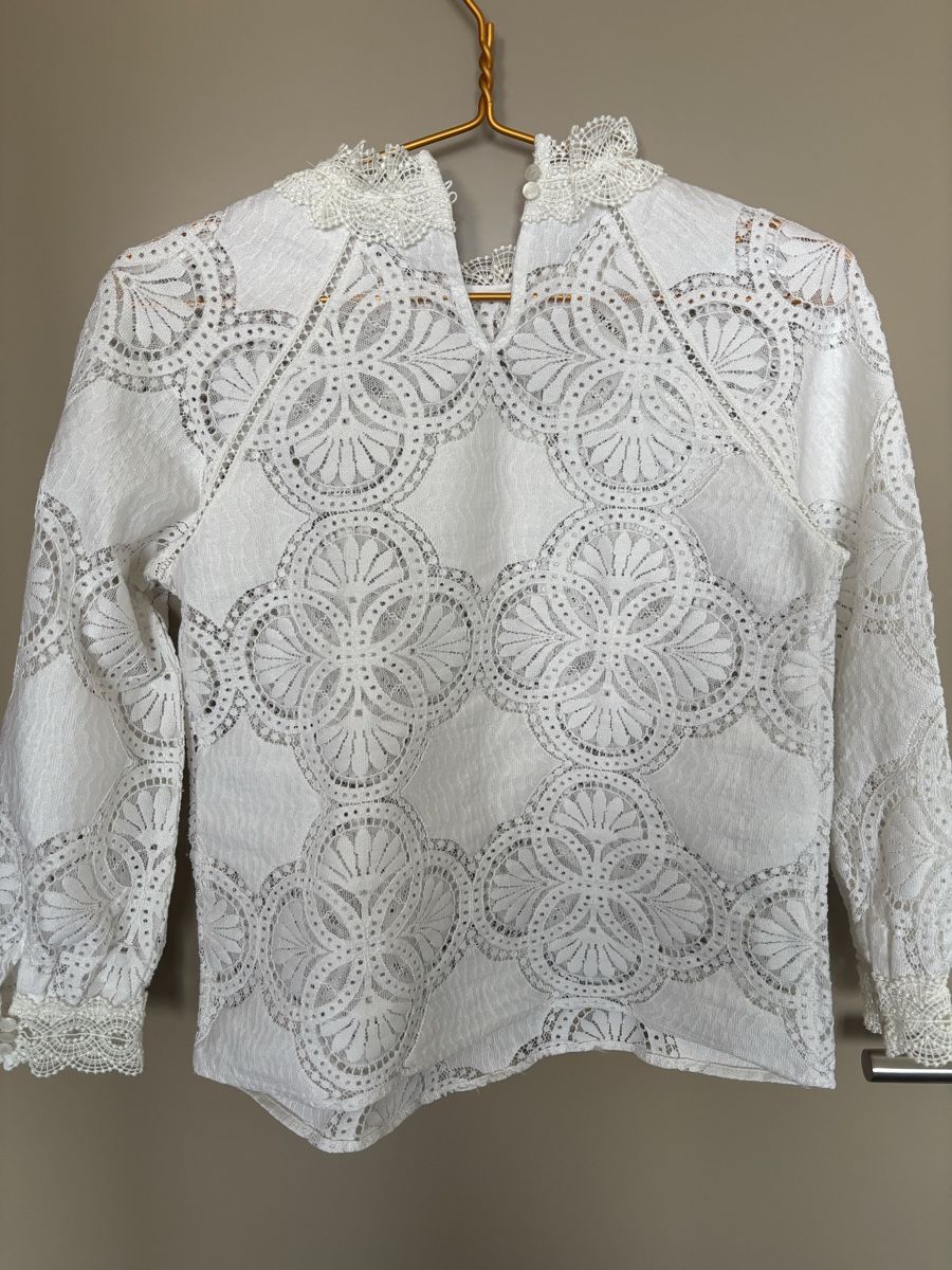 Sezane Camicette: Sezane White Lace Blouse – Nuovo (secondo la descrizione) da Wollerau venduto da Dolder23 1