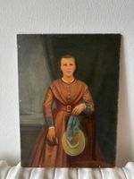 Fantastische Portret Junge Dame Oel Bild Anonym