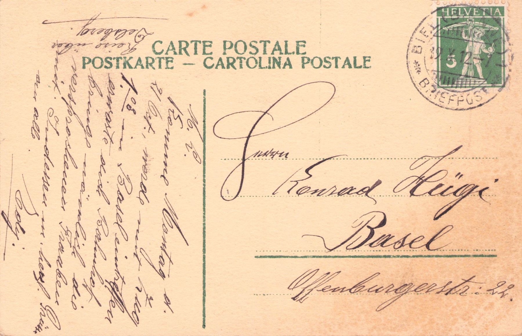 Cartoline postali: Biel Bienne BE // 1912 Musée Schwab Kinder – Usato da Basel venduto da intermezzo12 1