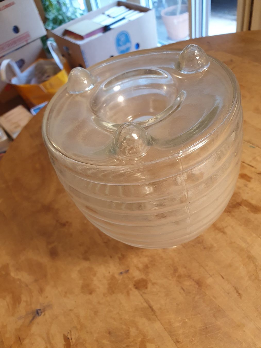 Lanterne: Windlicht Glas mit Aufhängedraht ca 20 cm – Usato da Zürich venduto da loosebone 3