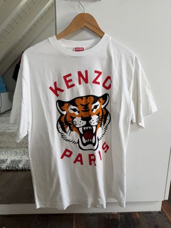 Kenzo T-Shirt Tiger Paris Weiss Groesse S 