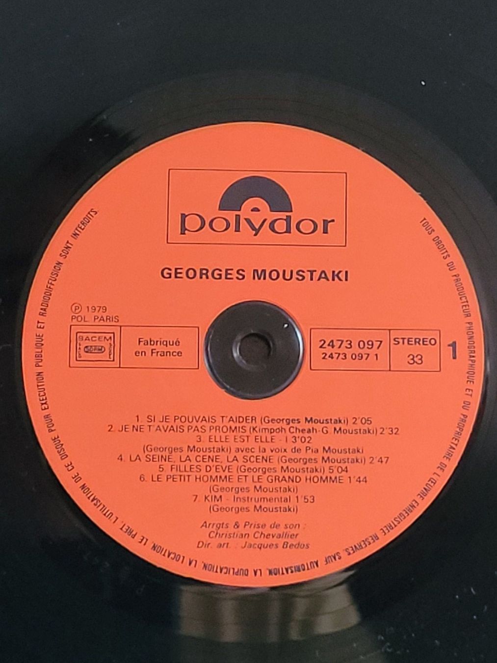 Dischi in vinile: Disque vinyle Georges Moustaki 33T – Usato da la Chaux-de-Fonds venduto da Lampe 3