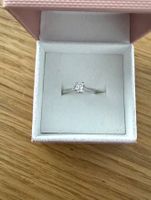 0.61 ct HRD Diamant Ring D/SI  18K Weissgold Solitär