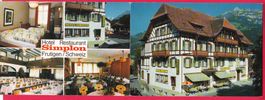 WERBE-DOPPELKARTE, HOTEL RESTAURANT SIMPLON, FRUTIGEN