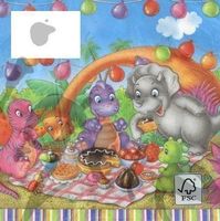 Serviette dinosaur picnic (1181) 2Stk.