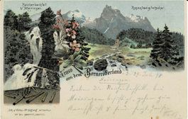 Gruss vom  BERNEROBERLAND BE sehr schöne Schlumpf-Litho!!