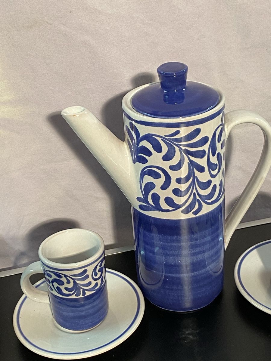Set di piatti: Blau-Weiss Keramik Moccaservice – Usato da Flawil venduto da sonnengeist 2