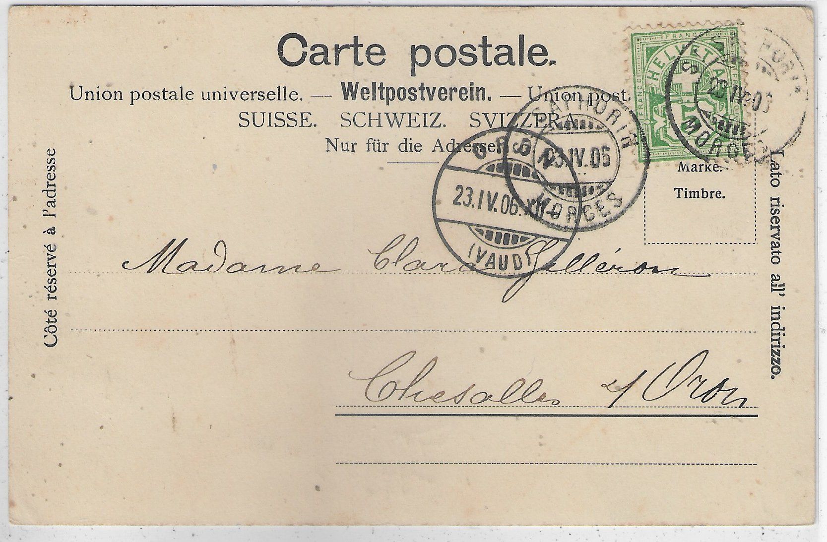 Cartoline postali: St. Saphorin s/Morges - animee - coloriert – Usato da Ettingen venduto da Kartenplanet 1