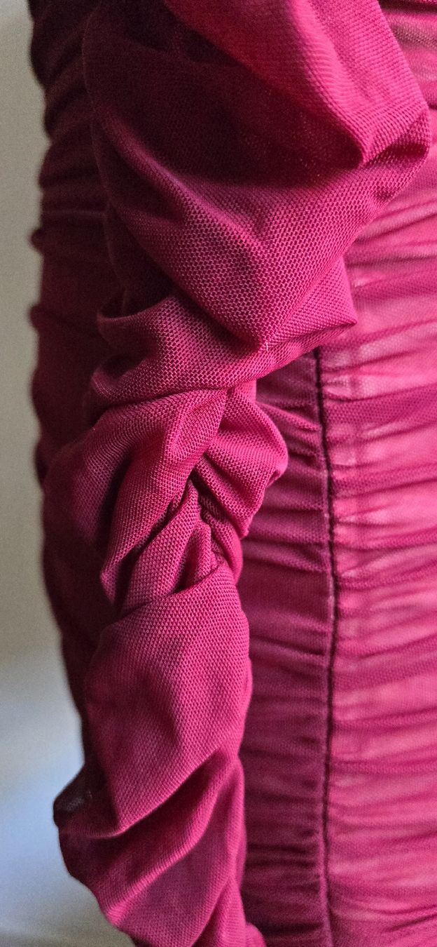 Shein Vestiti: Robe bordeaux drapée élégante, manches longues, taille XS – Nuovo (secondo la descrizione) da Genève venduto da Saleena 6