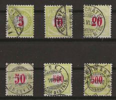 1887/88 : Porto Serie Nr. 17IIK - 22IIK : KP 415.--