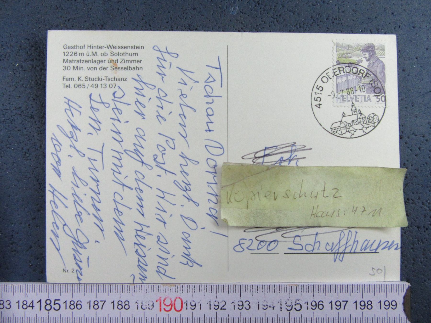 Cartoline postali: HINTER WEISSENSTEIN GASTHOF SO AK – Usato da Ettingen venduto da Hausi4711 1