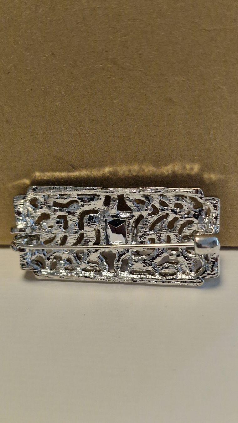 Spille & Fermagli: Schmuckbrosche Rot Stein Grösse 4.5cm Neu – Nuovo e nell'imballaggio originale da Herisau venduto da Antiques.AR 1