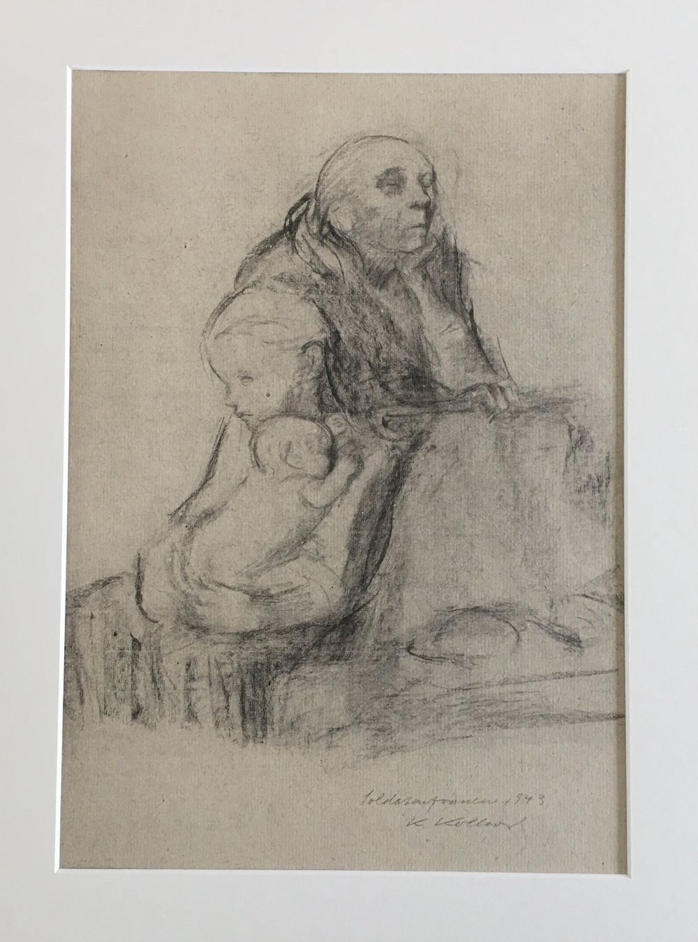 Grafiken & Lithographien: Käthe Kollwitz  "Soldatenfrauen"  ZINK- oder STRICHÄTZUNG – Gebraucht aus Nennigkofen von juhit 2