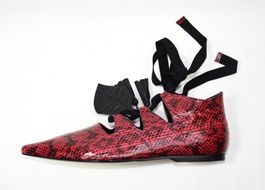 JOSEPH Schuhe Halbschuhe Ballerina Leder/rot/65% off/Gr.36