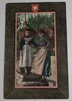 1910  Postkarte mit zwei Frauen Tessin ??  gelaufen