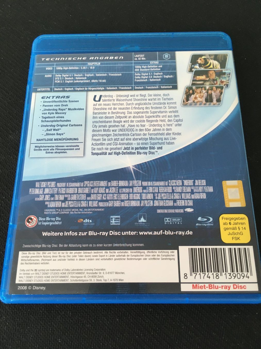Tutti i DVDs: Disney - Underdog [Blu-ray] – Usato da St.Gallen venduto da MedienJoe 1