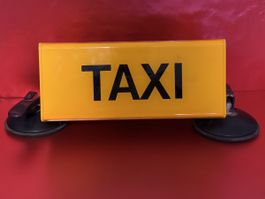 Taxi Schild gelb mit Saugnäpfen gebraucht