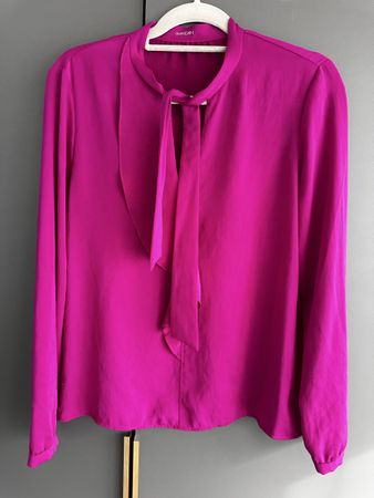Marc Cain Bluse pink mit Bindeband sehr guter Zustand