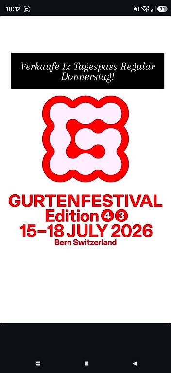 Tickets: Gurten Festival – Gebraucht aus Grossaffoltern von don_6gmg
