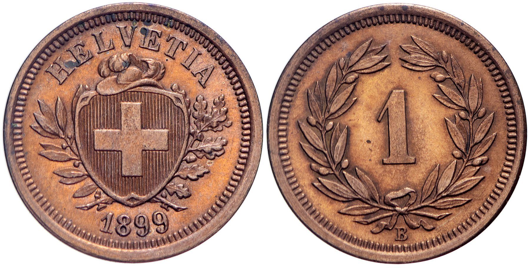 Tutti le monete: 1 Rappen 1899 (05) – Usato da Chiasso venduto da Novamarketing