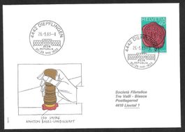 FDC 700 150 Jahre Basel-Landschaft ET Diepflingen 26.5.1983