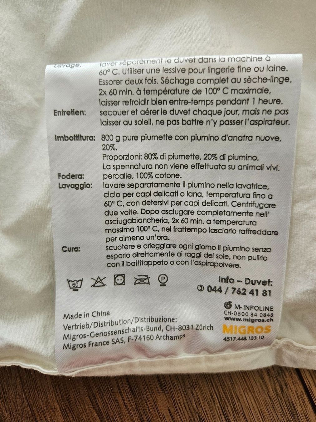 Micasa Coperte: Daunenduvet / Bettdecke 160x210cm – Usato da Delley venduto da LiquidButterfly 2