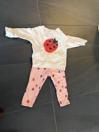 Lindex Baby Set Gr. 80 Pullover und Hose mit Marienkäfern