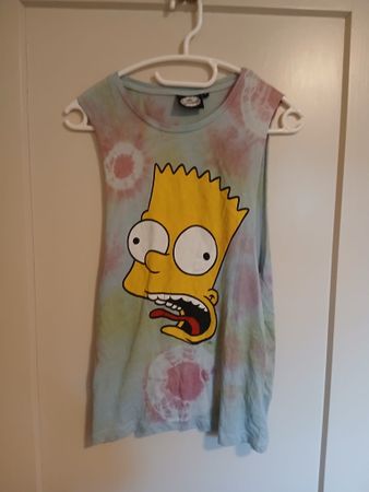 The Simpsons Oberteil Bart Simpson Tie-Dye Grösse S/M