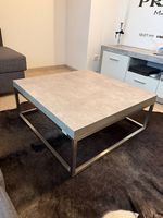 Moderner Salontisch / Couchtisch 80 x 80 cm in Marmoroptik