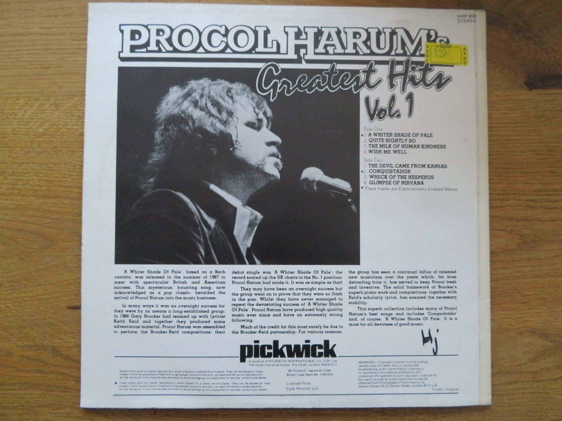 Schallplatten: PROCOL HARUM GREATEST HITS VOL1 – Neu (gemäss Beschreibung) aus Zürich von max_cp5f 1