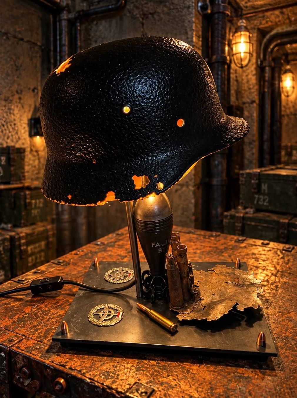 Lampen: Kriegsreliktlampe – Gebraucht aus Birsfelden von christhue1956 2
