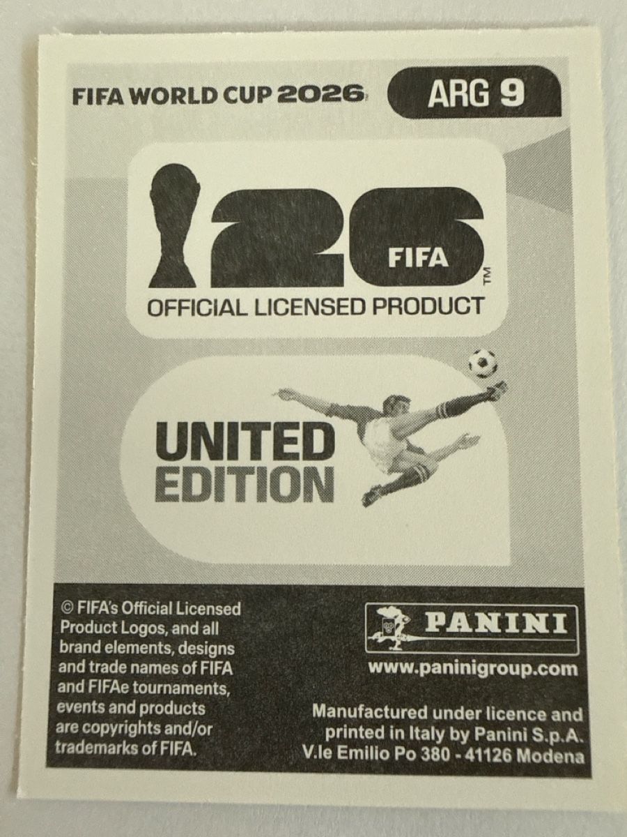 Panini Carte collezionabili: FIFA WM 2026 ARG 9 – Nuovo (secondo la descrizione) da Stäfa venduto da eko_lkv8 1