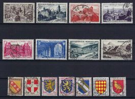 Französische Briefmarken, gute und saubere Werte gest.
