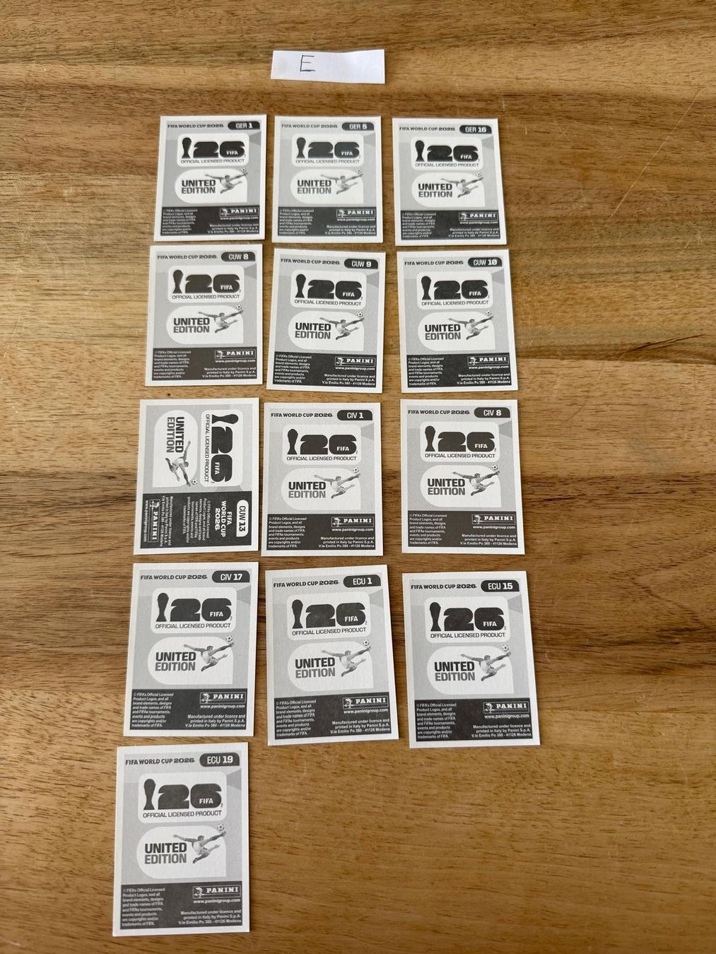 Panini Carte collezionabili: Panini 2026 Gruppen A-E – Nuovo (secondo la descrizione) da Känerkinden venduto da Mailtotini 9