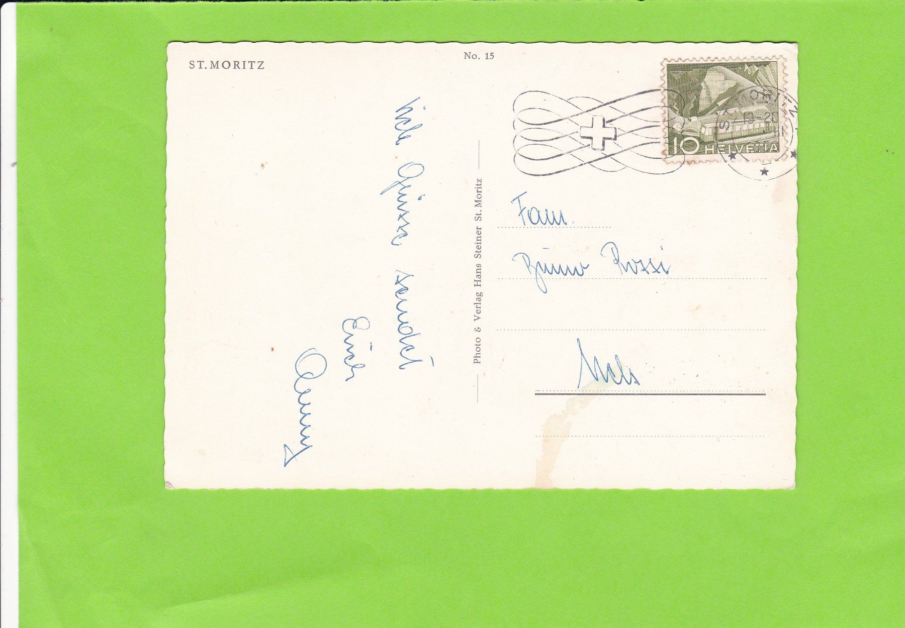 Cartoline postali: St. Moritz – Usato da St. Peterzell venduto da neckertal 1