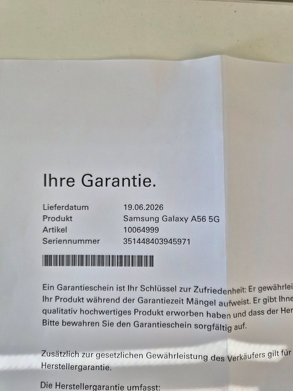 Samsung Handys / Smartphones: Samsung A56 5G 256GB Awesome Graphite – Neu und originalverpackt aus Killwangen von cesi73 5