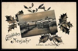 AK Solothurn, Stadtansicht mit Brücke