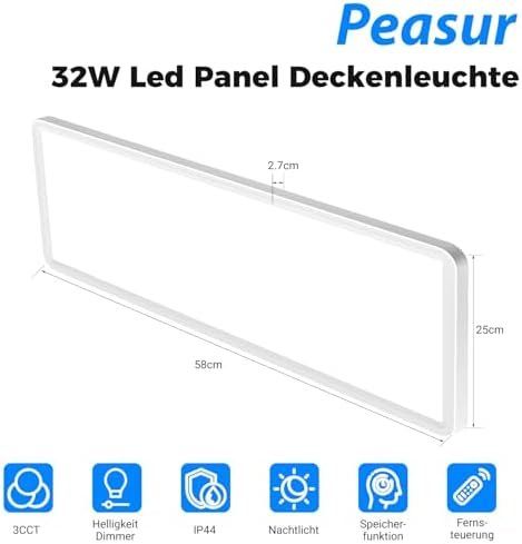 Lustres & lampes de plafonds: LED Deckenleuchte Flach 58x20cm 3500LM Deckenlampe Dimmbar – Neuf avec emballage d'origine à Hundwil par pak_7zvn 2