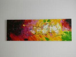 "Abstraktes" Leinwandbild aus Acrylfarben