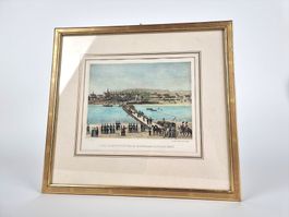 Die Schiffsbrücke zu Basel 1857 Bild