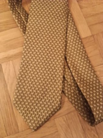Cravate Bulgari, soie, olive, excellent état 