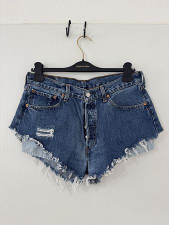 Levi's 501 Shorts blau Grösse W33 Vintage Oryginal top Damen