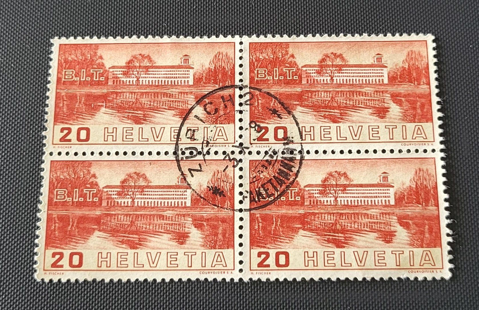 Alle Briefmarken: Viererblock Vollstempel Zürich briefmarke – Gebraucht aus St Gallen von Stampsalshobby