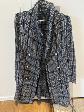 Leichter Mantel kariert Grösse XS 🩶neuwertig