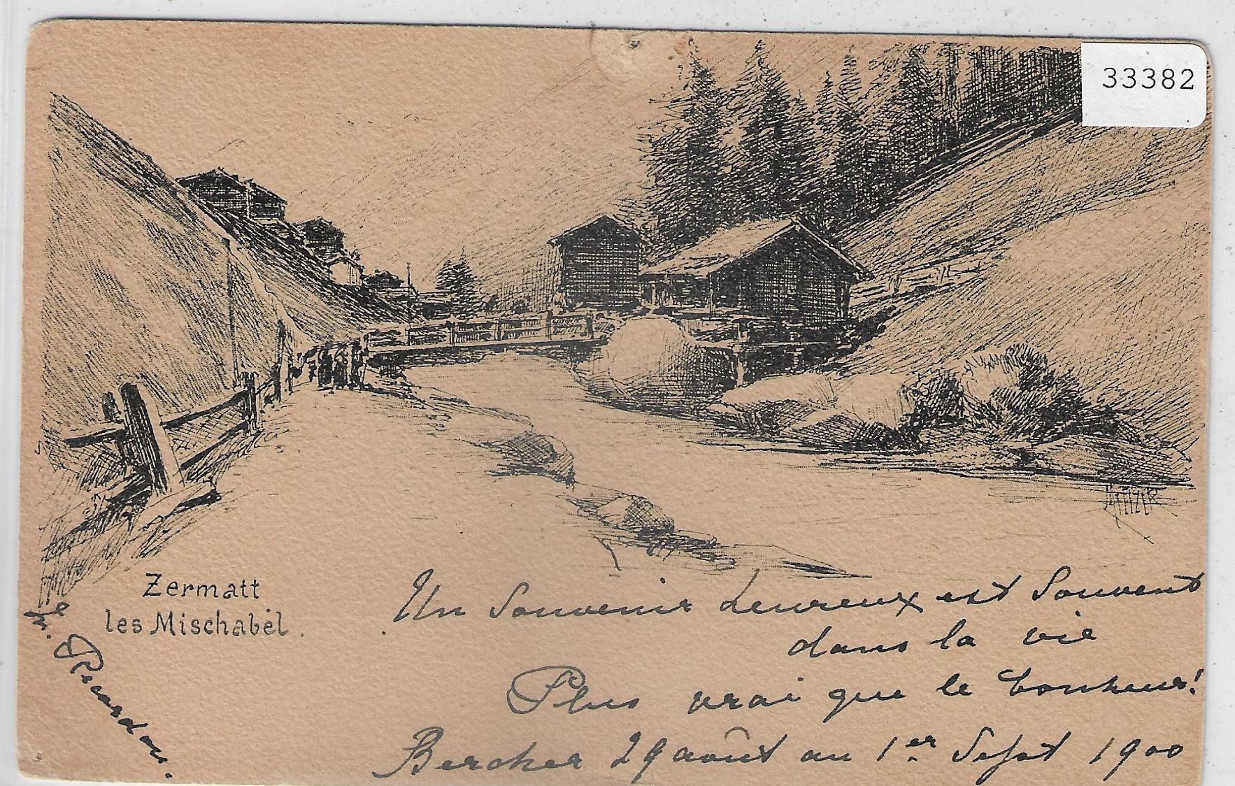 Cartoline postali: Zermatt - Les Mischabel - Meltzer – Usato da Ettingen venduto da Kartenplanet