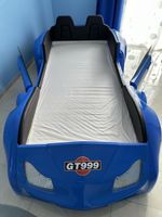 Kinderbett Autobett blau mit Matratze